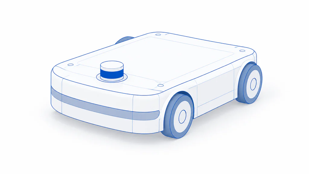 Autonomous mobile robot illustration