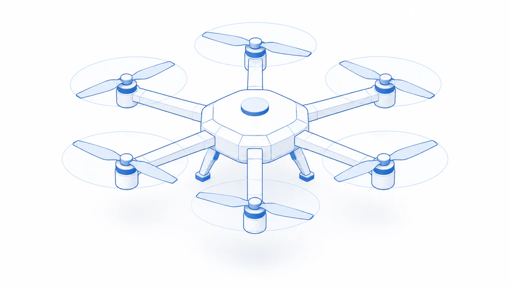 Hexacopter illustration