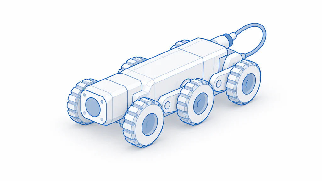 Pipe crawler illustration